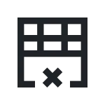 Table Delete Row SVG Icon